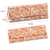 Estojo de óculos portátil multifuncional armazenamento de óculos de sol triângulo com textura de madeira dobrável estojo de óculos personalizado