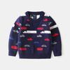 Atacado de roupas infantis para outono e inverno suéter infantil menino estampa total carro camiseta básica bebê inverno acolchoado uma geração de moda