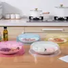 Caixa Redonda Conserva Frescor Alta Transparência Espessada Forno Micro-ondas Aquecimento de Alimentos Tampa Anti-respingo Resistente a Altas Temperaturas Caixa de Almoço Doméstica Tampa de Tigela