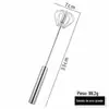 Batedor de ovos manual de aço inoxidável Dispenser de creme por pressão Batedor de ovos rotativo semiautomático Ferramenta de cozinha para panificação