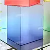 Soporte de Exhibición de Acrílico Escarchado con Gradiente de Colores Maceta Colgante Juguete de Moda Estante de Almacenamiento de Figuras Gabinete
