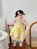 Falda de Niña Verano Algodón Puro Vestido Princesa 2025 Nuevo Estilo Vestido Chaleco para Niña Bebé Vestido Elegante para Bebé