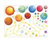 Pegatinas de Pared de Nueve Planetas Transfronterizas Pegatinas de Planetas Autoadhesivas Aula Guardería Fondo Espacial Pegatinas de Pared PVC Autoadhesivo