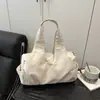2025 Nova Bolsa de Ombro Feminina Fashion e Versátil Bolsa de Mão Casual Simples Bolsa de Nylon à Prova d'Água