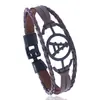 Joyería de moda estilo coreano al por mayor pulsera tejida de cuero personalizada nueva pulsera multicapa transfronteriza para hombres y mujeres pulsera de imitación de cuero