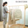 Saco de Compressão para Pendurar Roupas no Guarda-Roupa Transparente para Jaqueta de Plumas Casaco à Prova de Poeira Saco a Vácuo Organizador de Roupas Capa de Poeira 413