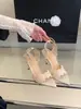 Sandálias, Sapatos Femininos, Sapatos Abertos Bico Fino Estilo Francês, 2026 Nicho Salto Alto Fino, Verão Renda Novo Estilo