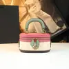 Bolsa Caixa Color Block Nova 2026, Bolsa Transversal com Estampa de Nicho Retrô de Ombro Único, Bolsa de Mão Cilíndrica, Bolsa Versátil da Moda
