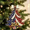 Adorno Decorativo Navideño Colgante de Árbol de Navidad Plano de Acrílico Transfronterizo 250 Adornos de Regalo Navideño