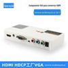 Diferença de cor de operação para HDMI vga ypbpr para conversor de vídeo hdmi 3.5 caixa de conversão de áudio 1080p