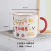Taza con diseño de oso de dibujos animados lindo y simple, de aspecto de alta calidad, taza de cerámica para niños, caja de regalo