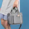Bolsa de Mano de Tela para Compras de Comercio Exterior Estilo Japonés para Mujer, Bolso Nuevo de Color Sólido para Hombro Cruzado, Bolso para Mamá