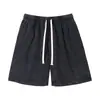 Pantalones cortos lavados desgastados transfronterizos 290 g marca de moda para hombre corte holgado hasta la rodilla pantalones cortos deportivos casuales de rizo de peso pesado para hombre