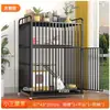 Gaiola para gatos de uso doméstico, villa para gatos interna economizadora de espaço com espaço livre extra grande, gaiola dupla integrada para gatos e casa de gato