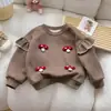 Hoodie Infantil para Meninas Novo Estilo Primavera/Outono 2025 Versátil e Estiloso Roupas de Outono para Bebês e Crianças Pequenas Blusa de Manga Longa para Outono