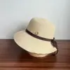 Sombrero de Paja Japonés con Protección Solar, Sombrero de Pescador, Elegante Sombrero de Cuenca con Visera y Lazo, Borde Pequeño Rizado, Plegable