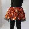 Hit Transfronteiriço Versátil para Meninas Halloween Saia Tutu Infantil Fantasma Abóbora Morcego Bloqueio de Cores Saia Bufante 22