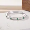 Yiluyin Plata de Ley S925 Chapada en Oro Jade Azul Agua Jade Verde Girasol Elegante Estilo Europeo Exquisito Pulsera de Plata