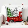 Conjunto de fronhas de linho de Natal mais vendido transfronteiriço capas de almofada decorativas para sofá almofada estampada