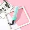 Guarda-chuva transparente manual criativo de três dobras pequeno fresco guarda-chuva dobrável japonês para homens e mulheres estudantes guarda-chuva de sol uma geração de cabelo