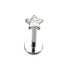 Argola Labial F136 de Titânio Multiformato Coroa Crescente Coração Aranha Brincos de Moda Versáteis para Mulheres