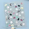 Mini12 Pegatinas Decorativas de Concha en Relieve Estuche Protector Duro para Cámara Polaroid Pegatinas Lindas de Gatito y Margarita