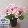 Casa Sala de Estar Flores Artificiais Simulação Cravo Flores Decorativas Buquê Flores de Seda Flores de Plástico Conjunto Bonsai Enfeites Gipsofila