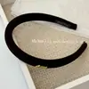 Diadema de terciopelo con logo de letra metálica de estilo coreano, diadema de esponja de alta corona, pinza para el pelo, diadema versátil y de moda para salir