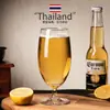 Vaso de cerveza alto clásico de vidrio transparente estilo europeo importado del océano, vaso de mesa para bebidas, vaso de agua multiusos