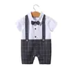 Ropa de bebé verano ropa de bebé clase a recién nacido un año caballero mameluco de manga corta enterizo ropa para niños