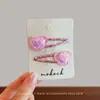 Accesorios para el Cabello Estilo Coreano con Diseño de Cereza, Pinzas BB Plateadas Sencillas Estilo Padre-Hijo, Pinzas de Estrella, Pinzas de Corazón, Estilo Dulce y Lindo para Niña