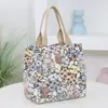 Bolso de Mano de Lona Estilo Dibujo Animado de Moda para el Trabajo, Bolsa para el Almuerzo, Bolsa para Lonchera, Bolso para Mamá para el Trayecto al Trabajo