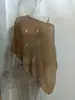 2026 Nuevo Cubre Traje de Playa Transparente de Punto Multiusos Estilo Europeo y Americano para Mujer, Chal, de un Hombro, Espalda Descubierta