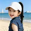 Sombreros para Niños, Sombreros de Sol para Niñas con Cola de Caballo, Sombreros Versátiles de Color Sólido, Gorras de Béisbol de Verano con Protección Solar de Parte Superior Abierta, Sombreros de Sol