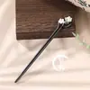 Grampos de Cabelo de Madeira Estilo Chinês, Série Múltipla High-End Ruyi Estilo Antigo Grampos de Cabelo Cheongsam, Grampos com Borla, Acessórios de Cabelo