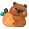 Capybara de borracha macia em PVC, melhor venda transfronteiriça, figura 3D, material escolar divertido para estudantes, ponta e tampa de caneta, lápis