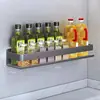 Estante de almacenamiento para caja de condimentos de cocina Montado en la pared sin perforaciones Tarro para condimentos multifuncional Botella Juego de condimentos Estante de almacenamiento