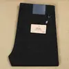 Pantalones Finos Negros Puros de Algodón de Seda para Hombre de Verano Lyocell Elástico Rectos Ajustados Jeans de Lujo para Hombre de Negocios