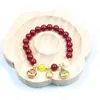 Pulseira Besta Engolidora de Ouro Cinábrio Pulseira de Areia Dourada Roxa Contas de Transferência de Sorte do Ano desta Vida para Enviar Amigos Namorada Presente Joia