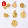 Antiguo Chapado en Oro Microincrustado Zirconio Amarillo Dios de la Riqueza Espaciador Cuentas Colgantes Accesorios Plata Chapado en Oro Dorado Antiguo DIY Colgante Adorno