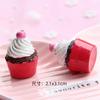 Chaveiro Colar de Cupcake de Resina Simulado Bolo Brilhante 3D Acessórios DIY