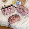 Bolsa de Maquillaje con Estampado de Leopardo para Mujer 2025 Nuevo Modelo Portátil de Gran Capacidad Bolsa de Almacenamiento de Maquillaje Bolso de Mano para Artículos de Tocador