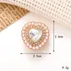 Nuevos y creativos accesorios de aleación de zinc con forma de gema de amor, moda versátil, multiestilo, para zapatos con agujeros, accesorios de flor