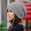 Chapéu para Outono e Inverno, Chapéu de Tricô Feminino, Estilo Coreano Moda Casual Cobertura para a Cabeça Chapéu de Proteção para as Orelhas, Chapéu Slouchy, Chapéu Masculino Solto à Prova de Vento Pós-parto