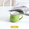 Juego de vasos de agua para el hogar estilo ins de lujo ligero, tazas de café multicolor, tazas de leche, tazas de desayuno, tazas grandes, juego de 6 piezas con soporte