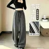 Pantalones de pierna ancha con pedrería hot-fix de copo de nieve, arroz glutinoso, para mujer, Otoño Invierno 2026, nuevos pantalones deportivos Banana, cintura alta, adelgazantes, casual, pantalones Scimitar