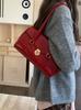 2026 Nueva Bolsa de Hombro Coreana Ins de Nicho para Otoño e Invierno con Textura Casual Retro y Sensación de Lujo Ligero, Bolso de Mano y Bolso Cruzado para Mujer