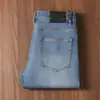 Novos Jeans Casuais de Negócios Masculinos Lavados para Outono e Inverno, Corte Cleanfit, Reto, Slim Fit, Calças Levemente Afuniladas