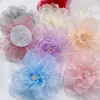 Acessórios de Flor de Fio de Seda 45/90mm, Fio de Rede com Bordas Queimadas, Acessórios Florais, Flores de Tecido, Componentes de Acessórios de Cabelo DIY Feitos à Mão