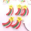 Estrellas de resina con purpurina para pastel, funda de teléfono arcoíris, pinza para el pelo, accesorios, diadema hecha a mano DIY, material para tocado